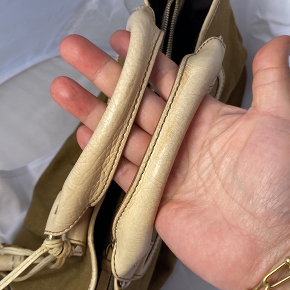 CELINE buggy canvas beige tote bag vintage - Picture 7 of 16